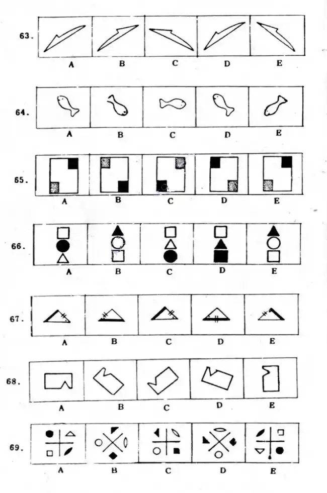 PMA Non Verbal Intelligence Tests 17 63 69 PMA Non verbal Intelligence Tests